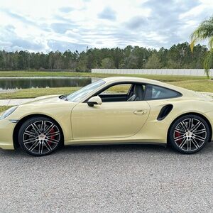 Limegold 2015 Porsche 911 turbo 20,000 miles